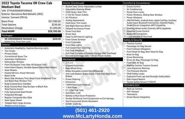 Used 2022 Toyota Tacoma SR w/ SR Convenience Package RWD image 15