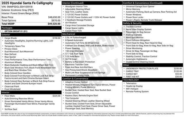 New 2025 Hyundai Santa Fe Calligraphy image 4