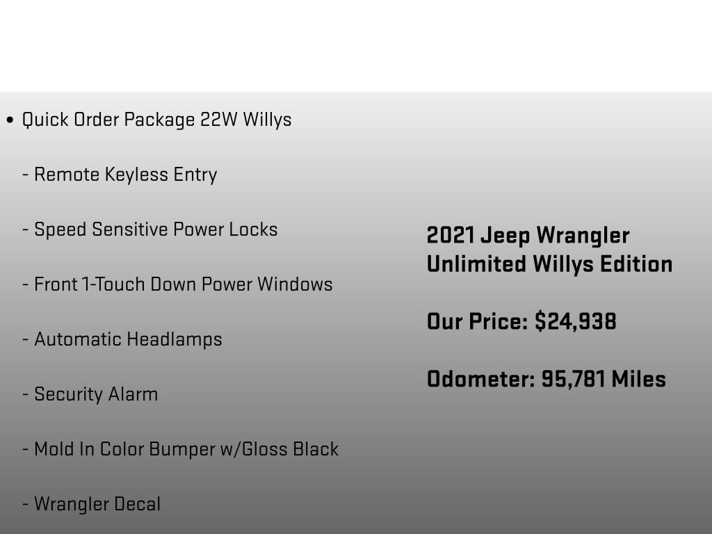 Used 2021 Jeep Wrangler Unlimited Sport AWD/4WD image 12