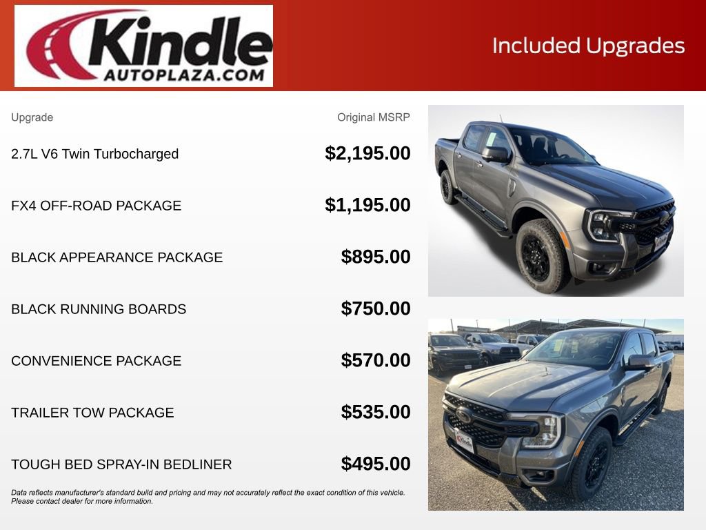 New 2025 Ford Ranger Lariat w/ FX4 Off-Road Package AWD/4WD image 5