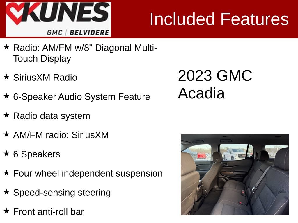 Used 2023 GMC Acadia SLE FWD image 2