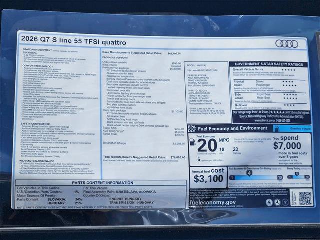 New 2026 Audi Q7 Premium Plus AWD/4WD image 18