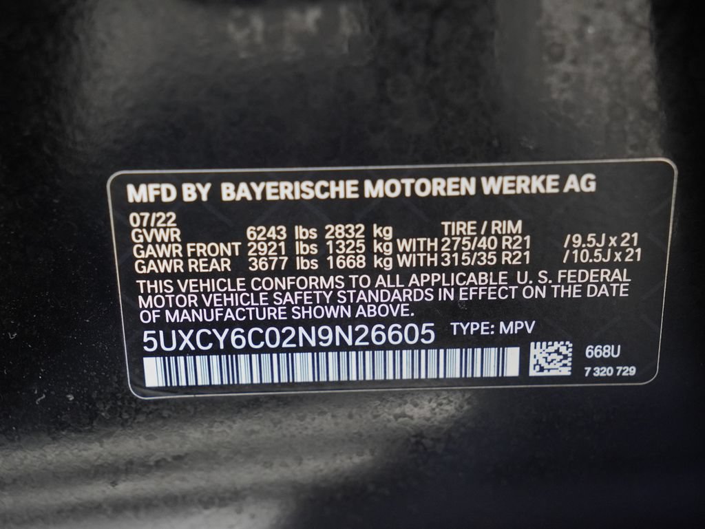 Used 2022 BMW X6 xDrive40i w/ Parking Assistance Package AWD/4WD image 35
