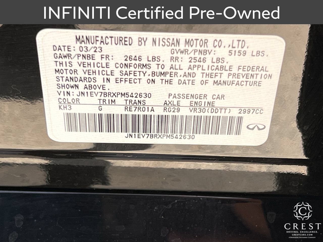 Certified 2023 INFINITI Q50 Luxe w/ Cargo Package AWD/4WD image 32