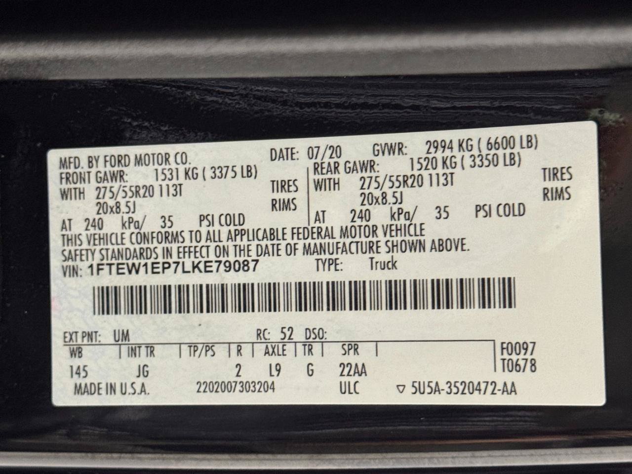 Used 2020 Ford F150 XL w/ Equipment Group 101A Mid AWD/4WD image 58