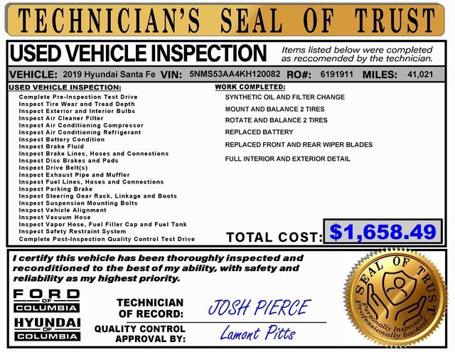 Used 2019 Hyundai Santa Fe Limited