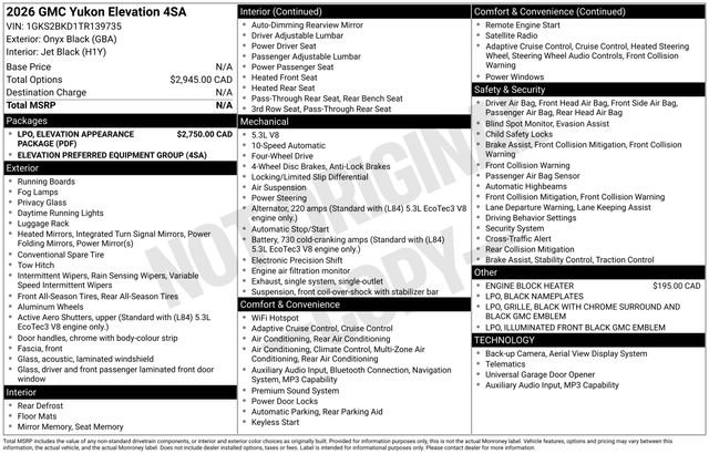 Used 2026 GMC Yukon Elevation image 20