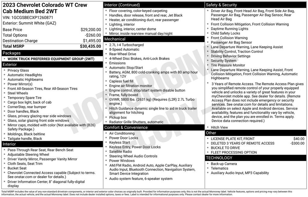 Used 2023 Chevrolet Colorado W/T RWD image 16