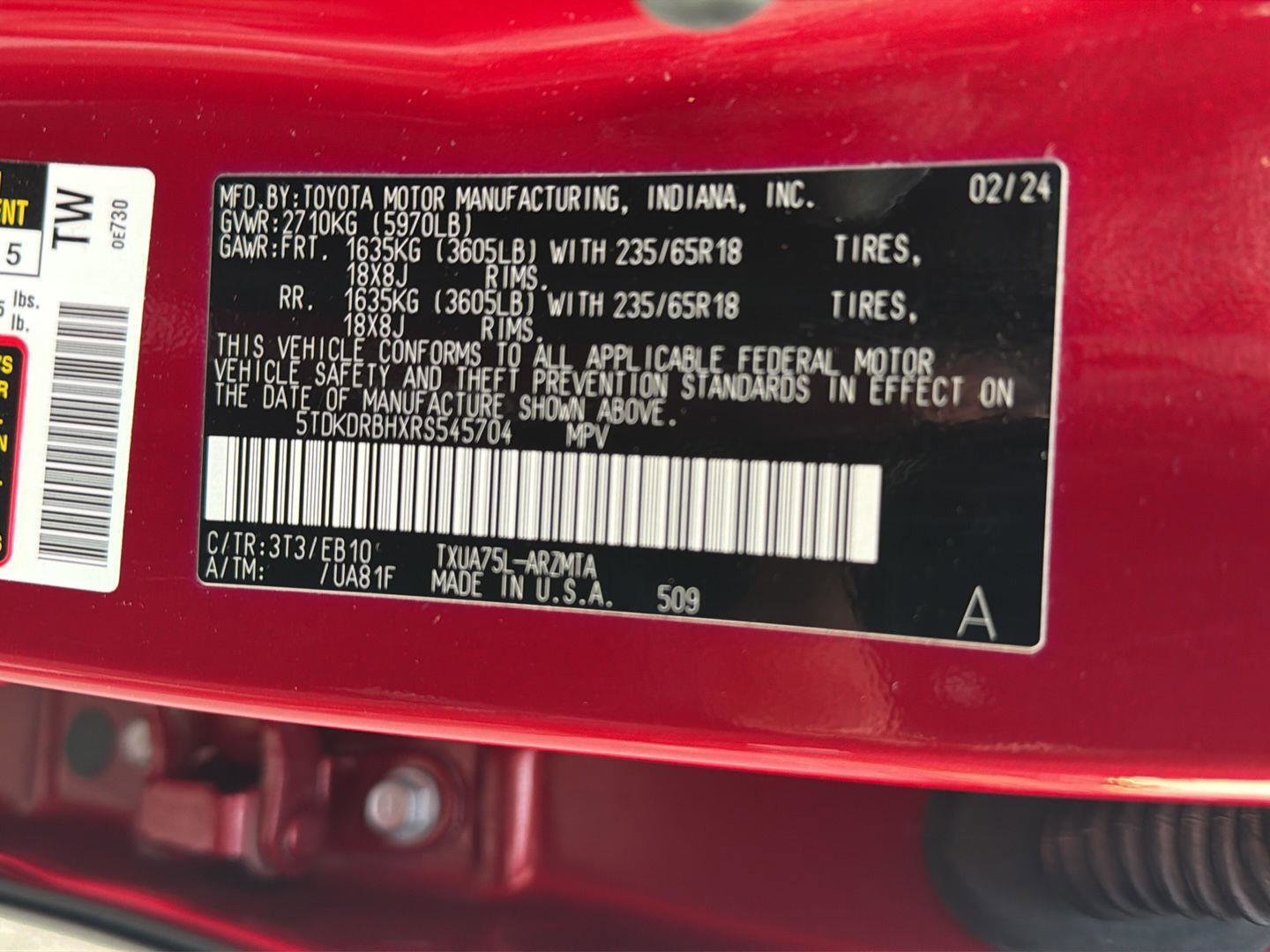 Certified 2024 Toyota Highlander XLE AWD/4WD image 43