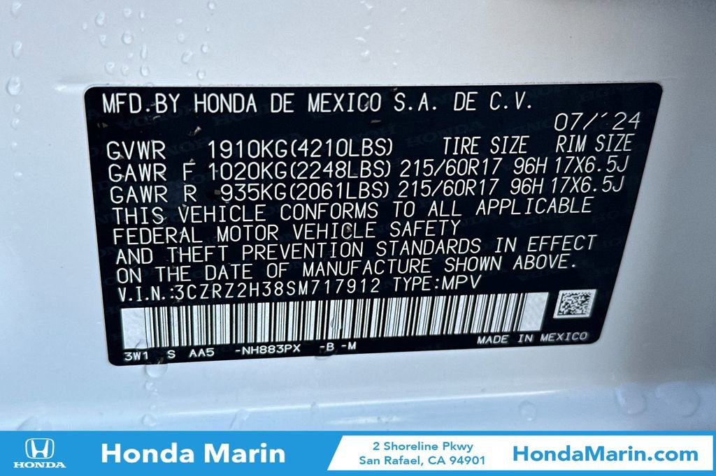 Certified 2025 Honda HR-V LX image 36