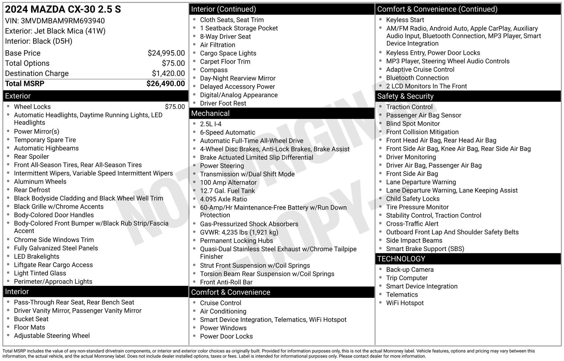 Used 2024 MAZDA CX-30 AWD 2.5 S image 38