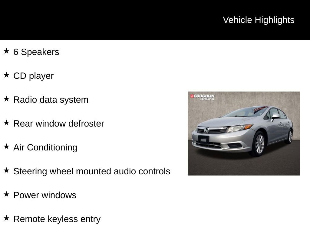 Used 2012 Honda Civic EX image 2