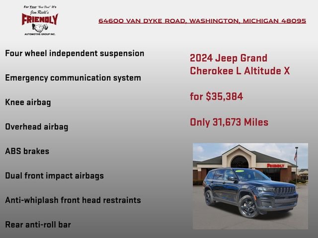 Used 2024 Jeep Grand Cherokee L Altitude AWD/4WD image 25