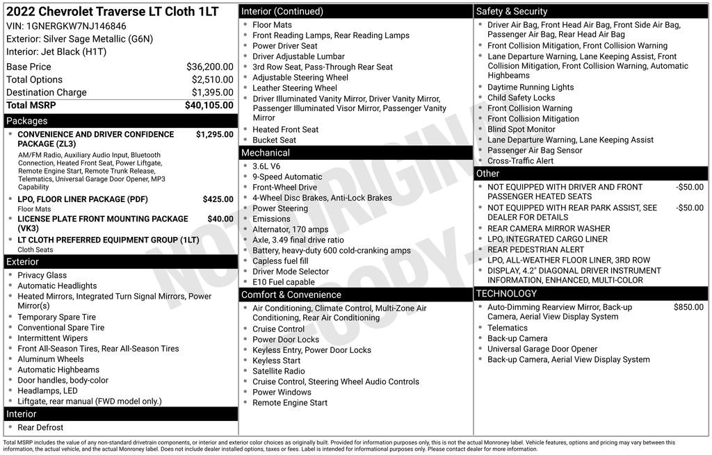Used 2022 Chevrolet Traverse LT FWD image 4