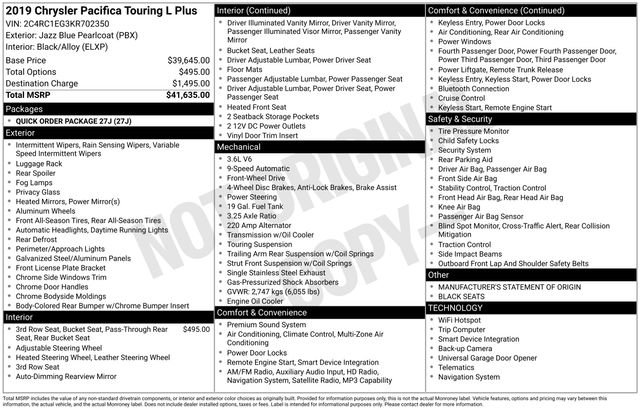 Used 2019 Chrysler Pacifica Touring-L Plus image 32