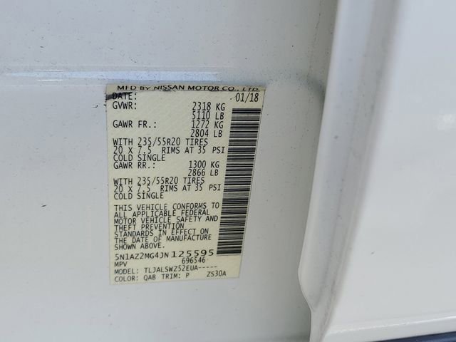 Used 2018 Nissan Murano Platinum w/ Cargo Package image 28