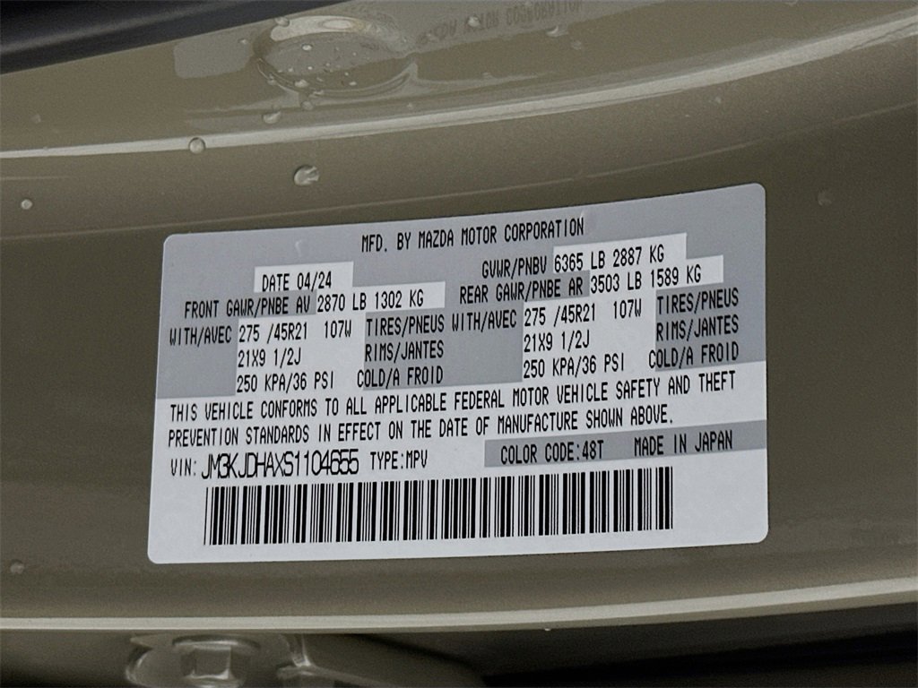 Certified 2025 MAZDA CX-70 Plug-In Hybrid w/ Premium Pkg image 27