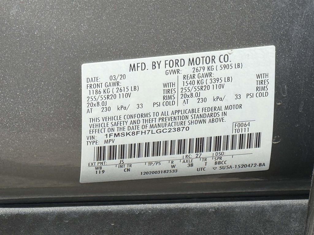 Used 2020 Ford Explorer Limited w/ Class III Trailer Tow Package AWD/4WD image 33