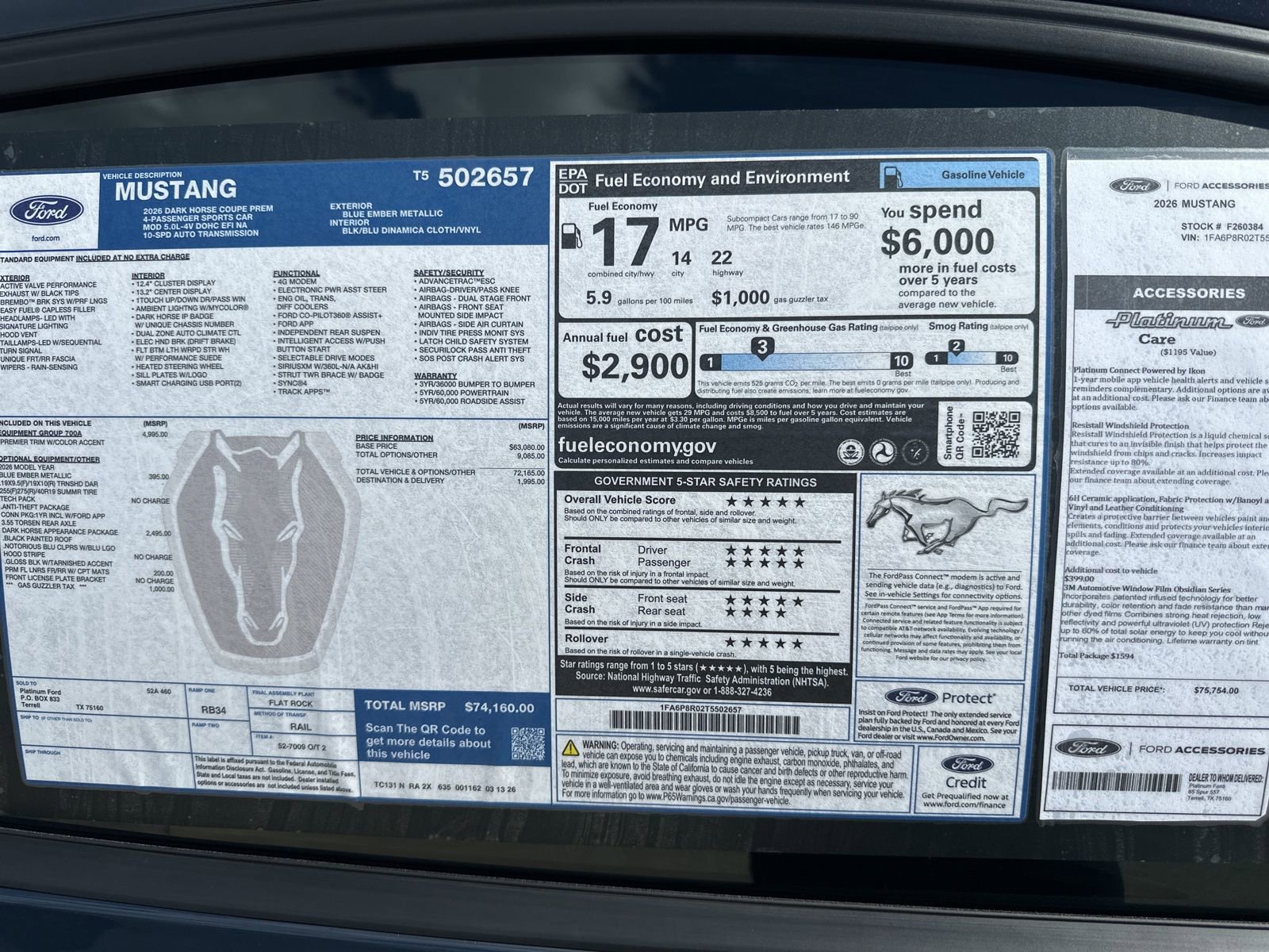 New 2026 Ford Mustang Dark Horse RWD image 10