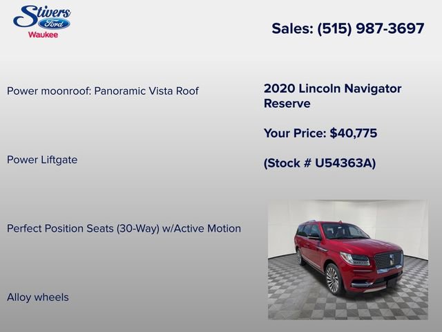 Used 2020 Lincoln Navigator Reserve w/ Luxury Package AWD/4WD image 21