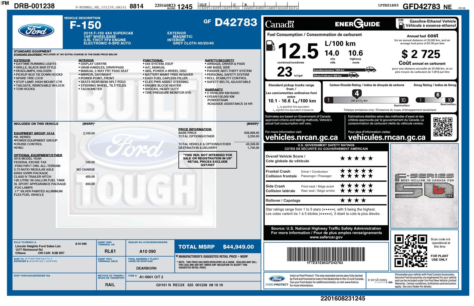 Used 2016 Ford F150 XL w/ Equipment Group 101A Mid AWD/4WD image 4