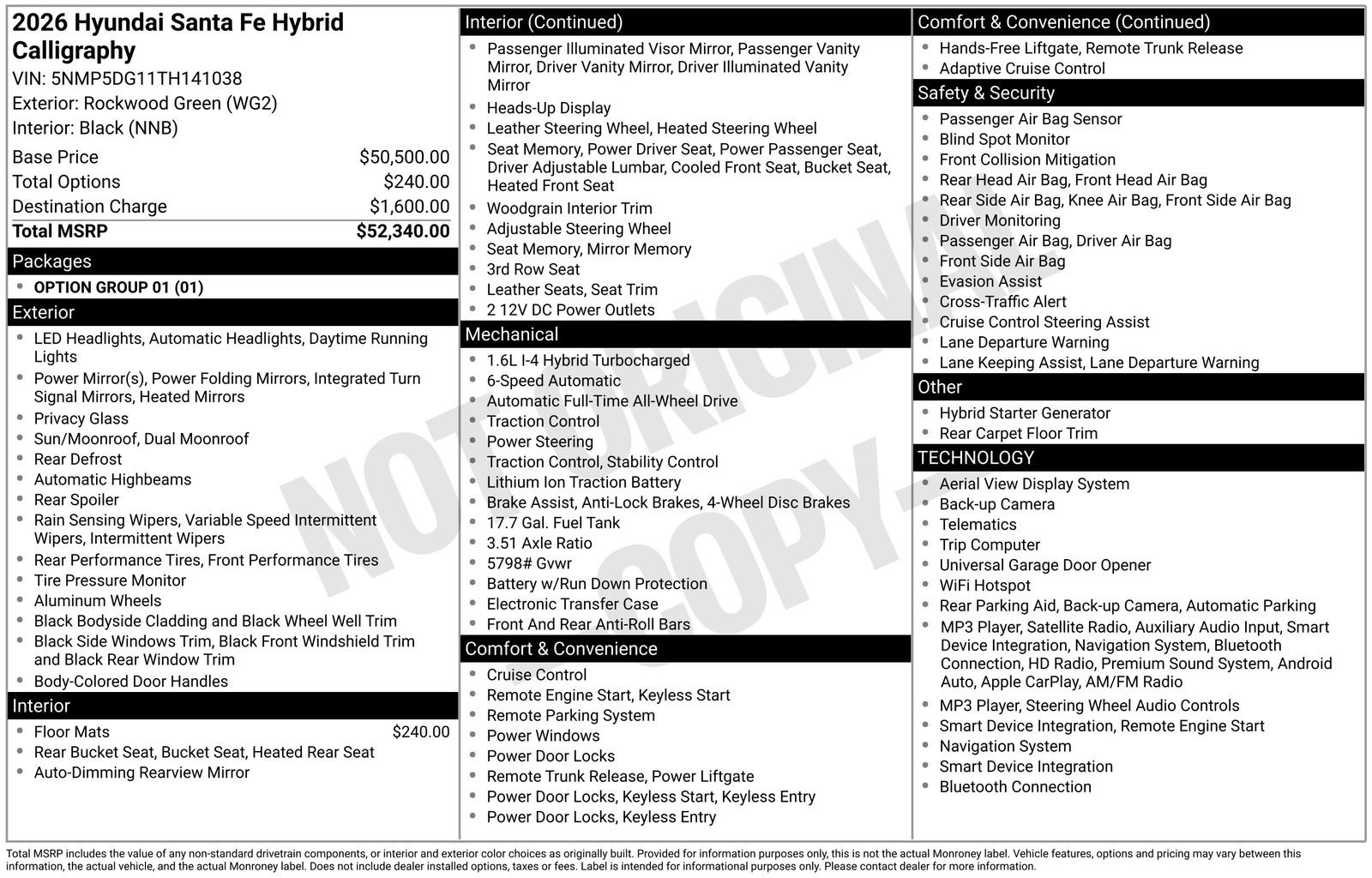 New 2026 Hyundai Santa Fe Calligraphy AWD/4WD image 20