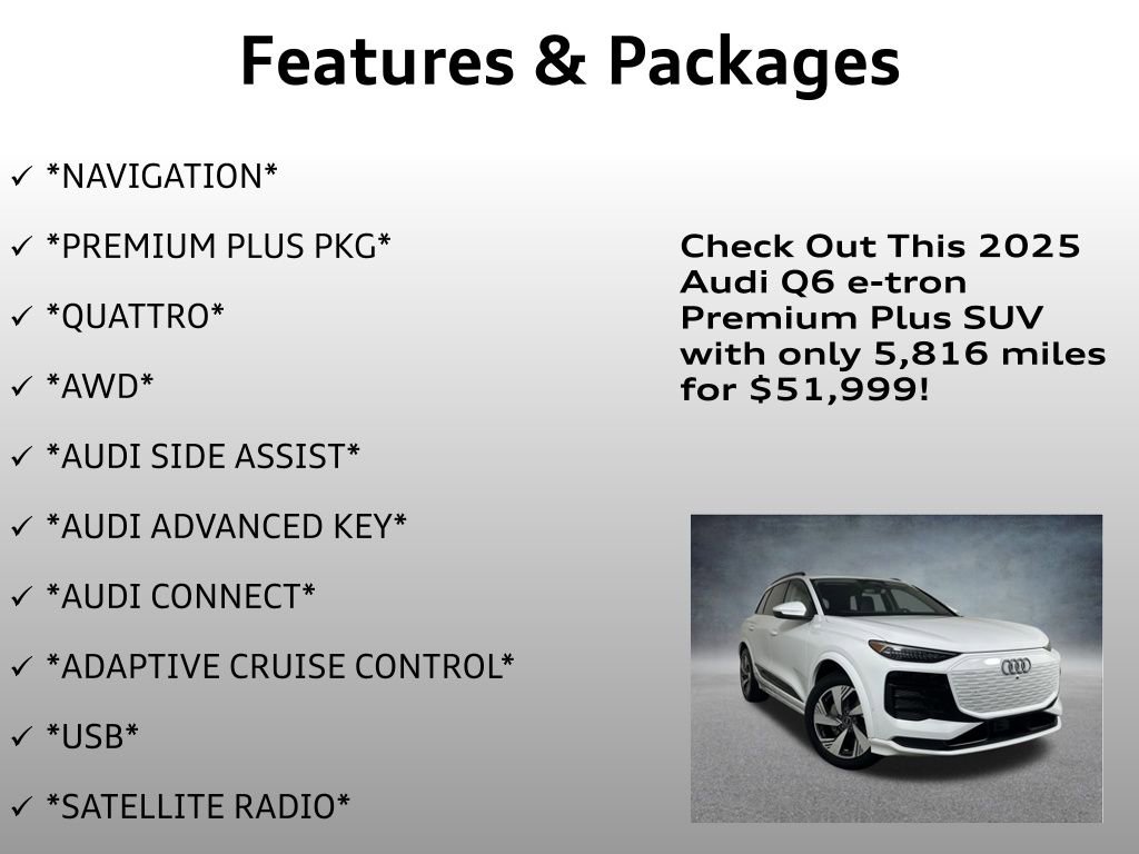 Certified 2025 Audi Q6 e-tron Premium Plus w/ Premium Plus image 4
