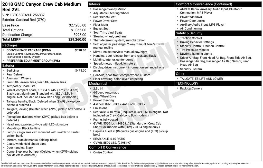 Used 2018 GMC Canyon 2WD Crew Cab w/ Convenience Package image 4