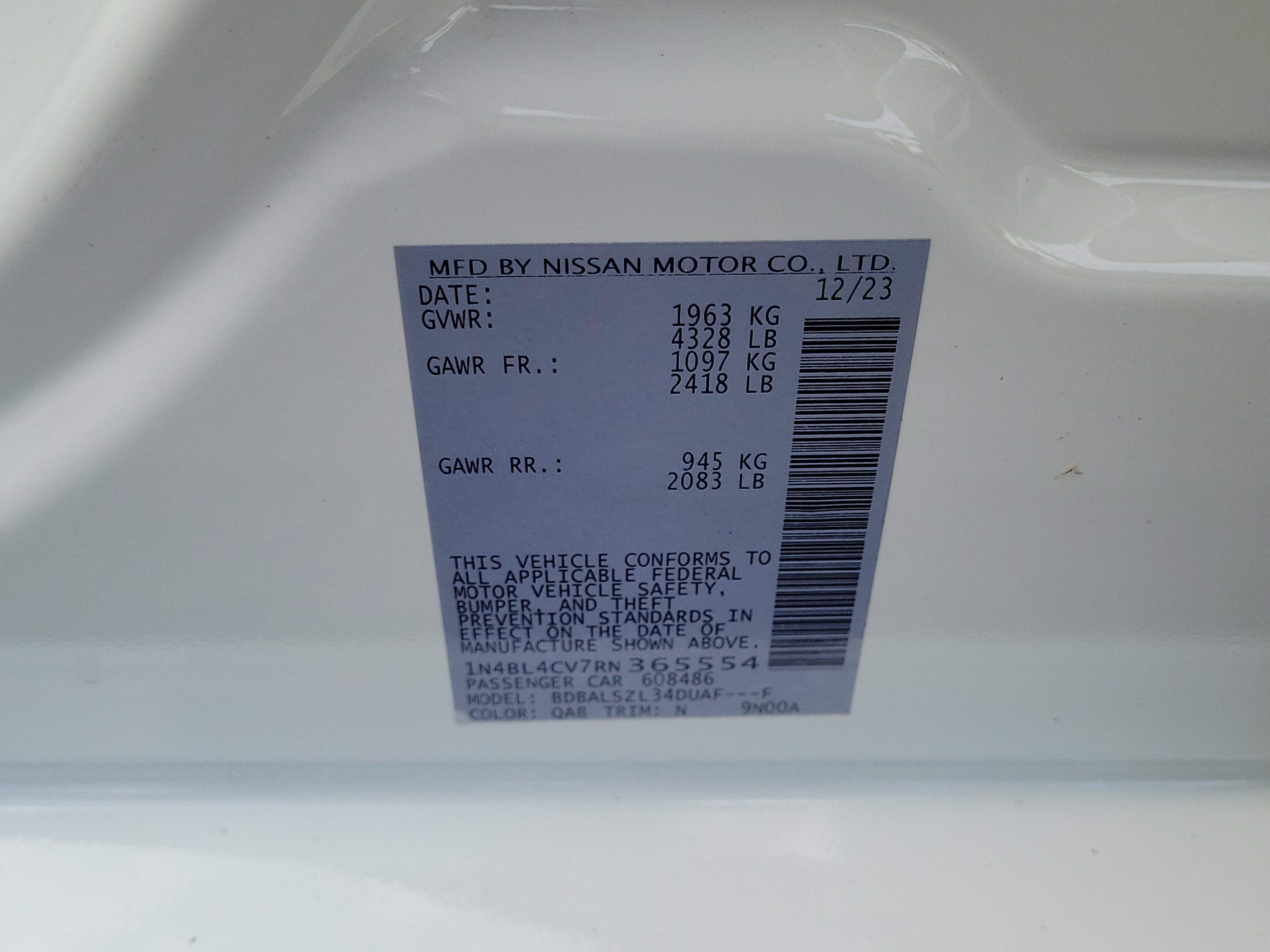 Certified 2024 Nissan Altima 2.5 SR w/ SR Premium Package FWD image 27