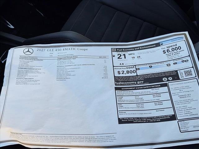 New 2027 Mercedes-Benz GLE 450 4MATIC Coupe image 19