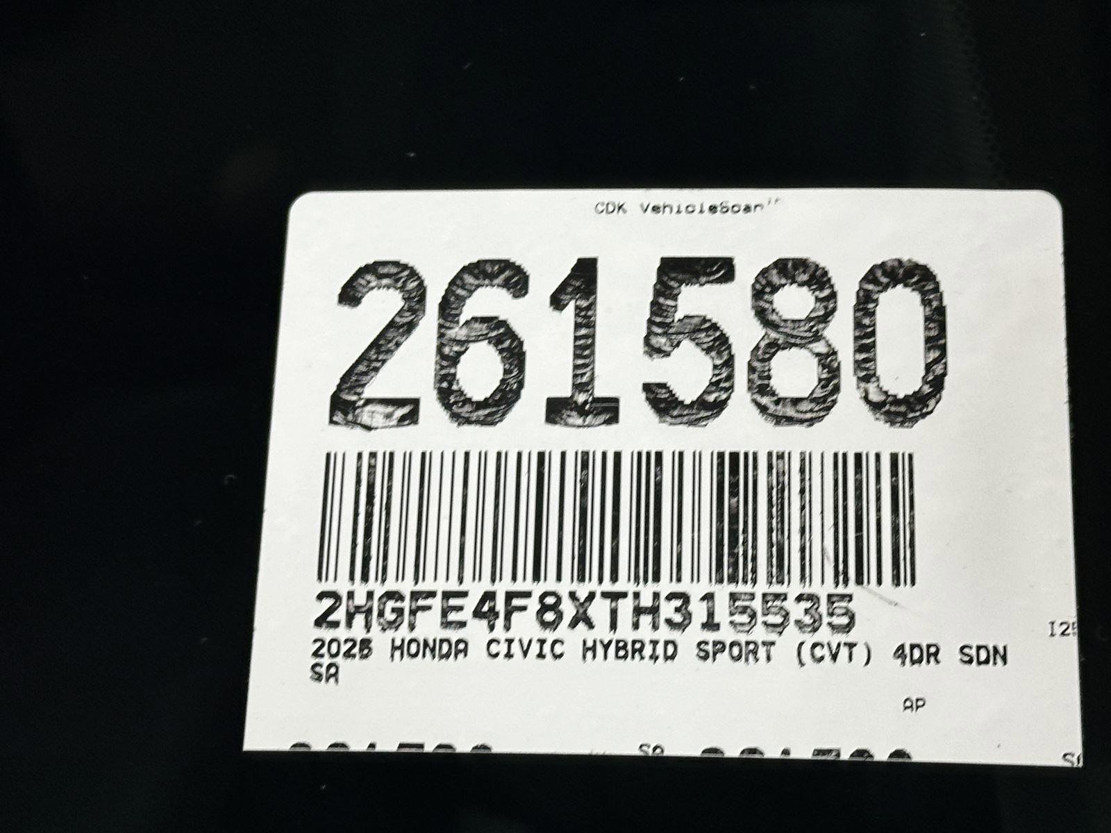 New 2026 Honda Civic FWD Hybrid Sedan image 24