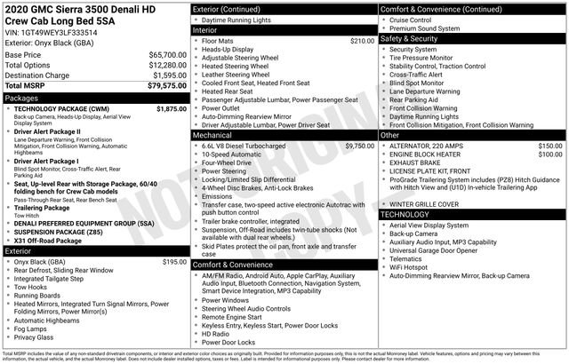 Used 2020 GMC Sierra 3500 Denali w/ Technology Package image 26