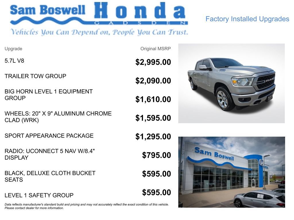 Used 2022 RAM 1500 Big Horn w/ Trailer Tow Group AWD/4WD image 5