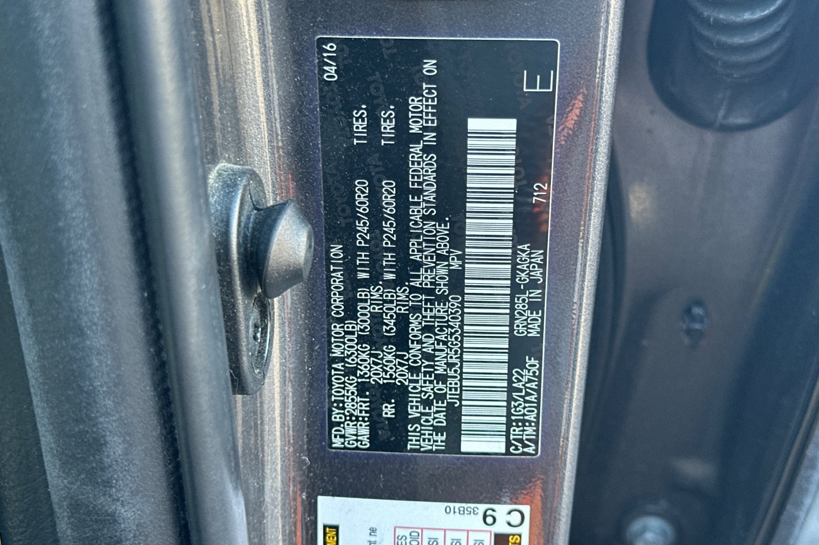 Certified 2016 Toyota 4Runner Limited AWD/4WD image 29