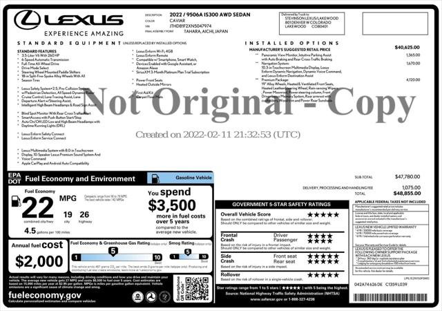 Used 2022 Lexus IS 300 AWD w/ Premium Package image 4