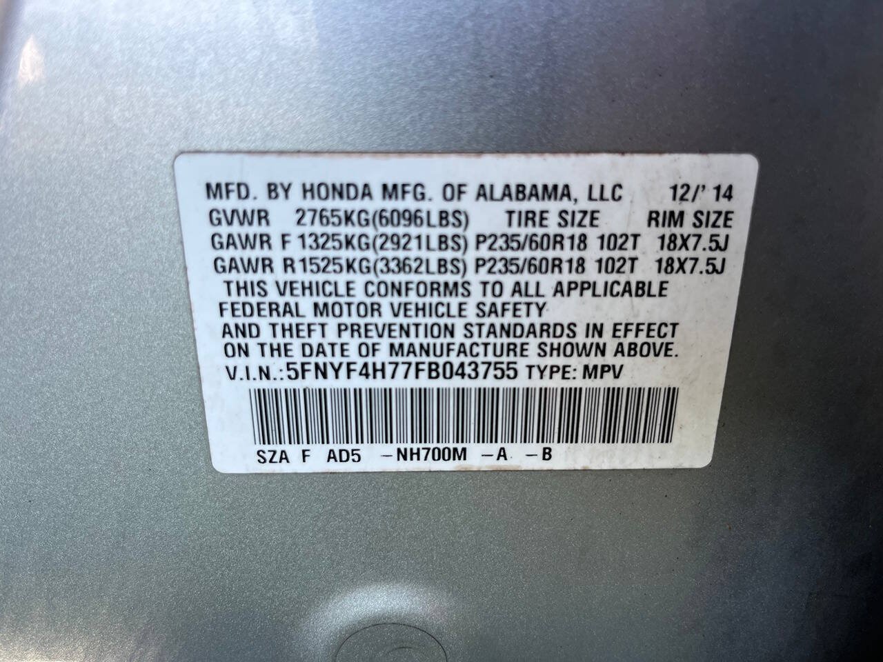 Used 2015 Honda Pilot EX-L image 15