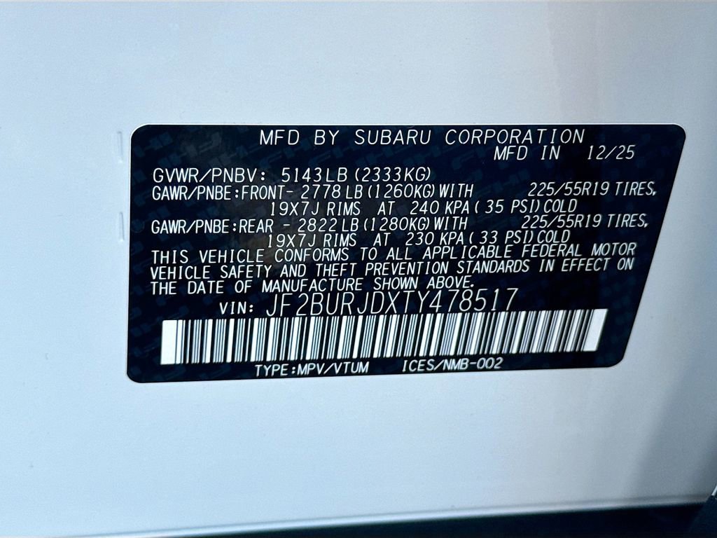 New 2026 Subaru Outback Touring XT image 32