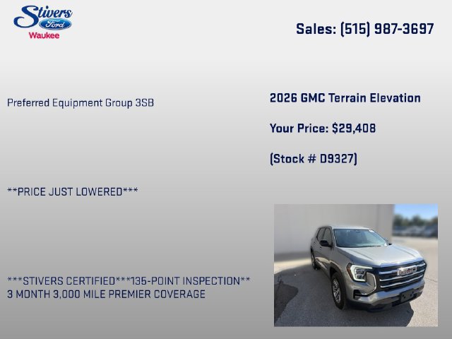 Used 2026 GMC Terrain Elevation AWD/4WD image 8