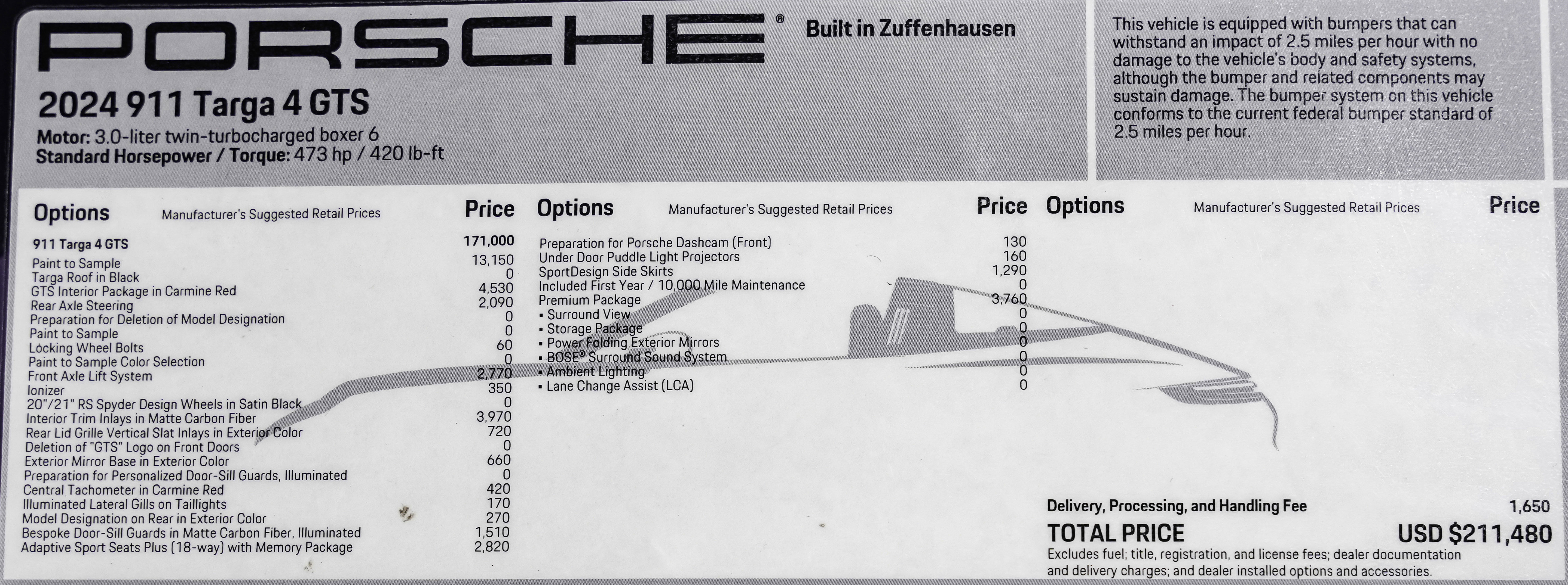 Used 2024 Porsche 911 Targa 4 GTS image 2