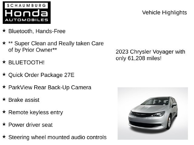 Used 2023 Chrysler Voyager LX FWD image 7