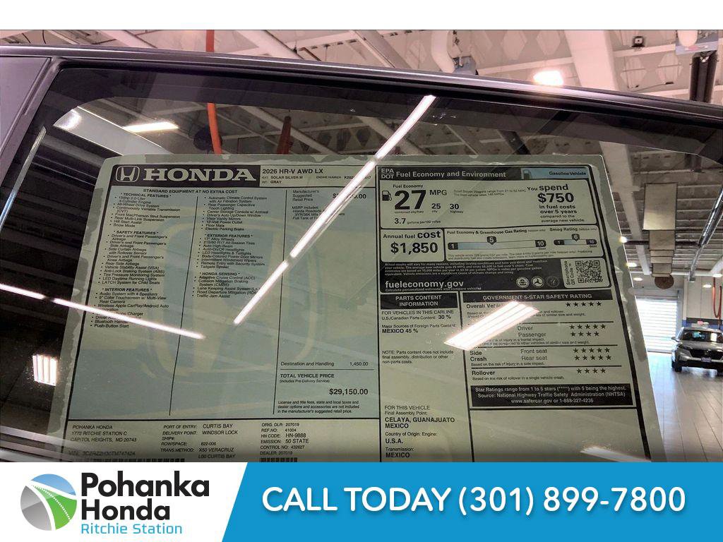 New 2026 Honda HR-V LX image 22