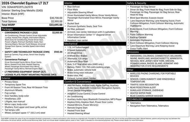 New 2026 Chevrolet Equinox LT w/ Convenience Package II image 10