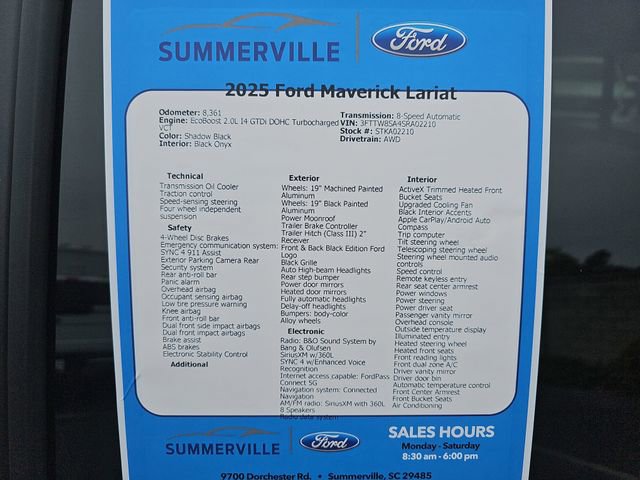 Used 2025 Ford Maverick Lariat w/ Black Appearance Package image 9