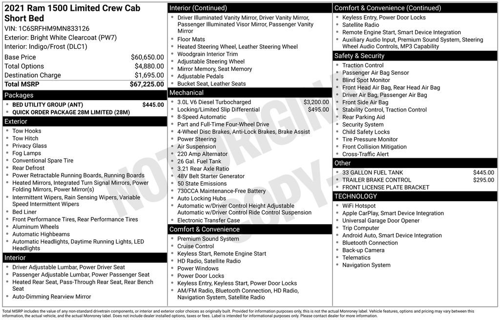 Used 2021 RAM 1500 Limited w/ Bed Utility Group image 31