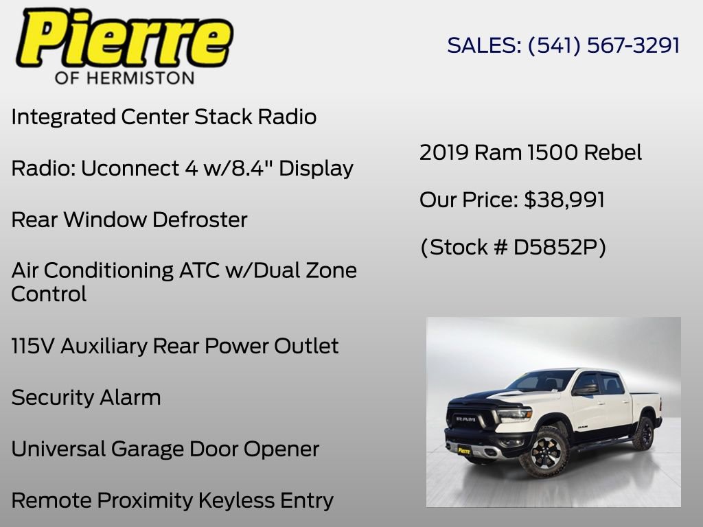 Used 2019 RAM 1500 Rebel w/ Leather & Sound Group w/ 2_W image 13