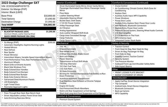 Used 2023 Dodge Challenger SXT w/ Blacktop Package image 24