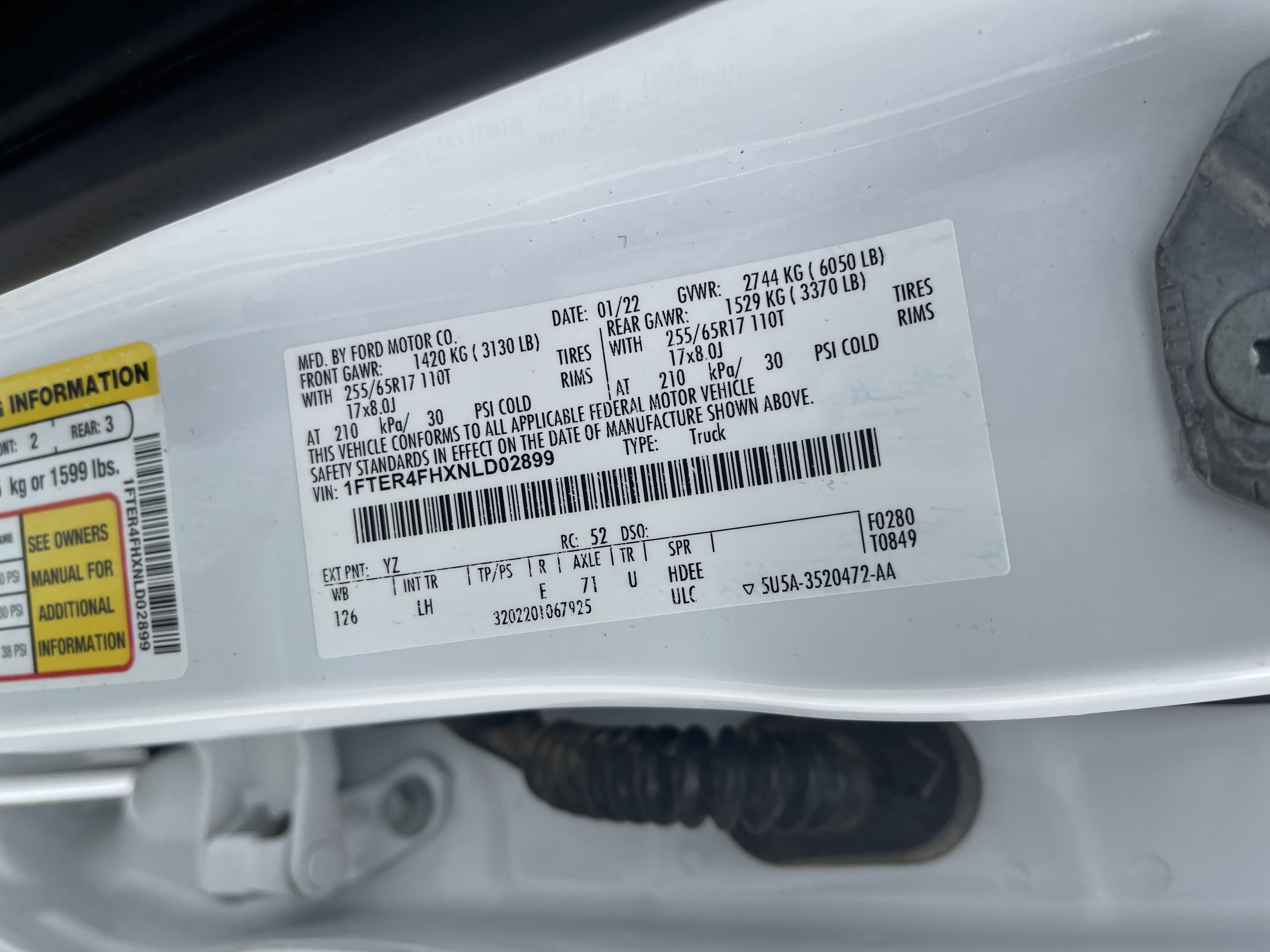 Used 2022 Ford Ranger XL w/ Equipment Group 101A High AWD/4WD image 38