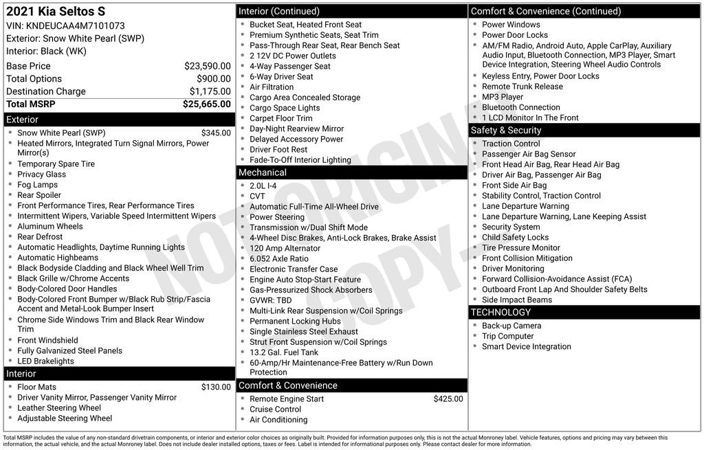 Used 2021 Kia Seltos S image 39