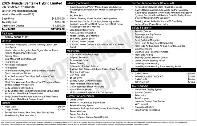New 2026 Hyundai Santa Fe Limited image 18
