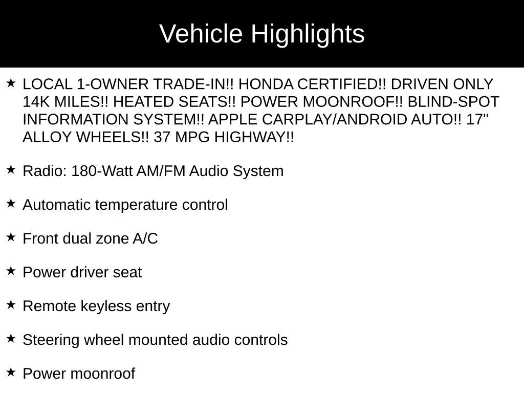 Certified 2024 Honda Accord EX image 35